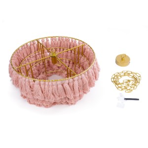 glo-02090-02090_10 GLOBOSTAR® MISSOULA 02090 BOHO ΚΡΕΜΑΣΤΟ ΦΩΤΙΣΤΙΚΟ ΣΧΟΙΝΙ ΜΟΝΟΦΩΤΟ 1 X E27 IP20 ΡΟΖ ΥΦΑΣΜΑ 