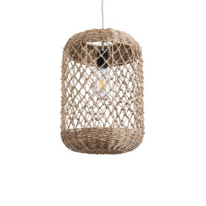 glo-02117-02117_2 GLOBOSTAR® ECUADOR 02117 BOHO ΚΡΕΜΑΣΤΟ ΦΩΤΙΣΤΙΚΟ ΠΛΕΓΜΑ ΜΟΝΟΦΩΤΟ 1 X E27 IP20 ΜΠΕΖ RATTAN 