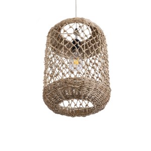 glo-02117-02117_6 GLOBOSTAR® ECUADOR 02117 BOHO ΚΡΕΜΑΣΤΟ ΦΩΤΙΣΤΙΚΟ ΠΛΕΓΜΑ ΜΟΝΟΦΩΤΟ 1 X E27 IP20 ΜΠΕΖ RATTAN 