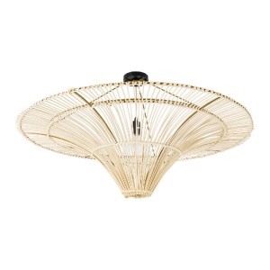 glo-02153-02153_5 GLOBOSTAR® PALERMO 02153 BOHO ΦΩΤΙΣΤΙΚΟ ΟΡΟΦΗΣ ΠΛΕΓΜΑ ΜΟΝΟΦΩΤΟ 1 X E27 IP20 ΜΠΕΖ ΞΥΛΟ - Μ1