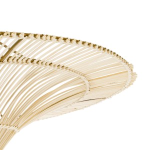 glo-02153-02153_7 GLOBOSTAR® PALERMO 02153 BOHO ΦΩΤΙΣΤΙΚΟ ΟΡΟΦΗΣ ΠΛΕΓΜΑ ΜΟΝΟΦΩΤΟ 1 X E27 IP20 ΜΠΕΖ ΞΥΛΟ - Μ1