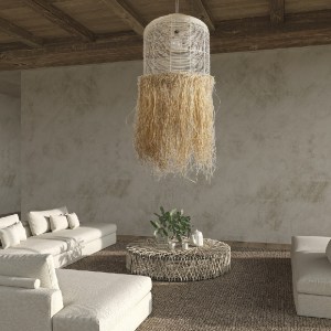 glo-02163-post_273 GLOBOSTAR® BASSETERRE 02163 BOHO ΚΡΕΜΑΣΤΟ ΦΩΤΙΣΤΙΚΟ ΠΛΕΓΜΑ ΜΟΝΟΦΩΤΟ 1 X E27 IP20 ΜΠΕΖ ΞΥΛΟ