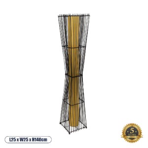 glo-02274-02274_0 GLOBOSTAR® PALMA 02274 BOHO ΕΠΙΔΑΠΕΔΙΟ ΦΩΤΙΣΤΙΚΟ ΔΙΦΩΤΟ 2 X E27 IP20 ΜΑΥΡΟ ΞΥΛΟ ΜΕ ΜΠΕΖ ΥΦ