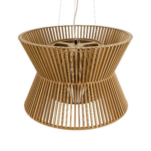 glo-02288-02288_7 GLOBOSTAR® BIMINI 02288 BOHO ΚΡΕΜΑΣΤΟ ΦΩΤΙΣΤΙΚΟ ΠΛΕΓΜΑ ΜΟΝΟΦΩΤΟ 1 X E27 IP20 ΚΑΦΕ ΞΥΛΟ - Μ