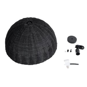 glo-02383-02383_10 GLOBOSTAR® MONTANA 02383 BOHO ΚΡΕΜΑΣΤΟ ΦΩΤΙΣΤΙΚΟ ΚΑΜΠΑΝΑ ΜΟΝΟΦΩΤΟ 1 X E27 IP20 ΜΑΥΡΟ ΞΥΛΟ 