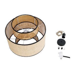 glo-02386-02386_11 GLOBOSTAR® BRAVADO 02386 BOHO ΚΡΕΜΑΣΤΟ ΦΩΤΙΣΤΙΚΟ ΟΡΟΦΗΣ ΜΕ ΝΤΟΥΙ 1 X E27 AC 220-240V IP20 