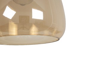 glo-10001231-10001231_08 GLOBOSTAR® OLIVER 10001231 VINTAGE ΚΡΕΜΑΣΤΟ ΦΩΤΙΣΤΙΚΟ ΟΡΟΦΗΣ ΜΕ ΝΤΟΥΙ 1 X E27 AC 220-240V IP20 - ΜΑΥΡΟ & ΜΕΛΙ - Μ20 X Π20 X Υ21CM