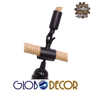 glo-10001239-10001239_5 GLOBOSTAR® MALVERN 10001239 VINTAGE ΚΡΕΜΑΣΤΟ ΦΩΤΙΣΤΙΚΟ ΑΝΑΡΤΗΣΗ ΜΟΝΟΦΩΤΟ 1 X E27 IP20 ΜΑΥΡ