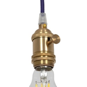 glo-115103-115103_05 GLOBOSTAR® SUSPENS 115103 VINTAGE ΚΡΕΜΑΣΤΟ ΦΩΤΙΣΤΙΚΟ ΟΡΟΦΗΣ ΜΕ ΝΤΟΥΙ 1 X E27 AC 220-240V IP20 - ΧΡΥΣΟ & ΜΩΒ - Μ6.7 X Π6.7 X Y94.3CM
