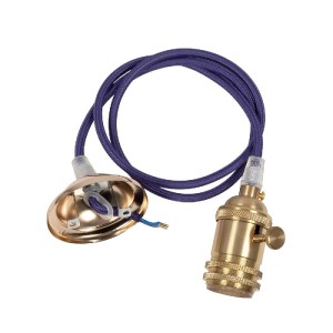 glo-115103-115103_06 GLOBOSTAR® SUSPENS 115103 VINTAGE ΚΡΕΜΑΣΤΟ ΦΩΤΙΣΤΙΚΟ ΟΡΟΦΗΣ ΜΕ ΝΤΟΥΙ 1 X E27 AC 220-240V IP20 - ΧΡΥΣΟ & ΜΩΒ - Μ6.7 X Π6.7 X Y94.3CM