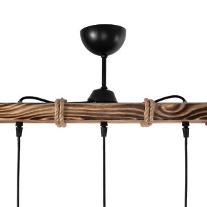 glo-201-0012-201_0012_8 GLOBOSTAR® LUMA 201-0012 VINTAGE ΚΡΕΜΑΣΤΟ ΦΩΤΙΣΤΙΚΟ ΡΑΓΑ ΤΡΙΦΩΤΟ 3 X E27 IP20 ΜΠΕΖ ΞΥΛΟ ΜΕ ΚΑΦΕ RATTAN - Μ50 X Π20 X Υ63CM