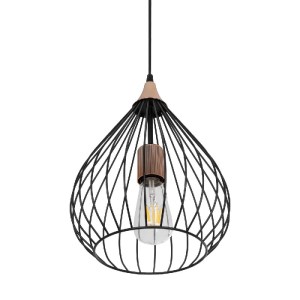 glo-201-0015-201_0015_5 GLOBOSTAR® RADIARO 201-0015 VINTAGE ΚΡΕΜΑΣΤΟ ΦΩΤΙΣΤΙΚΟ ΠΛΕΓΜΑ ΜΟΝΟΦΩΤΟ 1 X E27 IP20 ΜΑΥΡΟ & ΡΟΖ ΧΡΥΣΟ ΜΕΤΑΛΛΟ - Μ28 X Π28 X Υ70CM