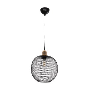 glo-201-0019-201_0019_3 GLOBOSTAR® SOLUX 201-0019 ΜΟΝΤΕΡΝΟ ΚΡΕΜΑΣΤΟ ΦΩΤΙΣΤΙΚΟ ΠΛΕΓΜΑ ΜΟΝΟΦΩΤΟ 1 X E27 IP20 ΜΑΥΡΟ & ΧΑΛΚΙΝΟ ΜΕΤΑΛΛΟ - Μ26 X Π26 X Υ70CM