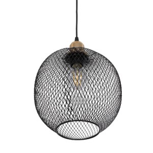 glo-201-0019-201_0019_5 GLOBOSTAR® SOLUX 201-0019 ΜΟΝΤΕΡΝΟ ΚΡΕΜΑΣΤΟ ΦΩΤΙΣΤΙΚΟ ΠΛΕΓΜΑ ΜΟΝΟΦΩΤΟ 1 X E27 IP20 ΜΑΥΡΟ & ΧΑΛΚΙΝΟ ΜΕΤΑΛΛΟ - Μ26 X Π26 X Υ70CM