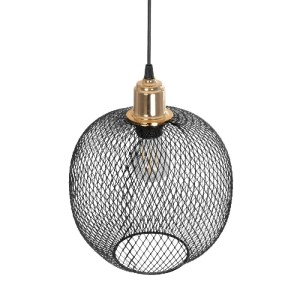 glo-201-0019-201_0019_6 GLOBOSTAR® SOLUX 201-0019 ΜΟΝΤΕΡΝΟ ΚΡΕΜΑΣΤΟ ΦΩΤΙΣΤΙΚΟ ΠΛΕΓΜΑ ΜΟΝΟΦΩΤΟ 1 X E27 IP20 ΜΑΥΡΟ & ΧΑΛΚΙΝΟ ΜΕΤΑΛΛΟ - Μ26 X Π26 X Υ70CM