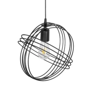 glo-201-0023-201_0023_6 GLOBOSTAR® GLOWN 201-0023 ΜΟΝΤΕΡΝΟ ΚΡΕΜΑΣΤΟ ΦΩΤΙΣΤΙΚΟ ΠΛΕΓΜΑ ΜΟΝΟΦΩΤΟ 1 X E27 IP20 ΜΑΥΡΟ & ΧΑΛΚΙΝΟ ΜΕΤΑΛΛΟ -  Μ30X Π30 X Υ70CM