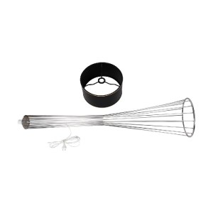 glo-201-0039-201_0039_11 GLOBOSTAR® NOVA 201-0039 ΜΟΝΤΕΡΝΟ ΕΠΙΔΑΠΕΔΙΟ ΦΩΤΙΣΤΙΚΟ 1 X E27 IP20 ΑΣΗΜΙ ΜΕΤΑΛΛΟ ΜΕ ΜΑΥΡΟ ΥΦΑΣΜΑ - Μ36 X Π36 X Υ148CM