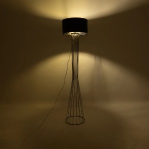 glo-201-0039-201_0039_2 GLOBOSTAR® NOVA 201-0039 ΜΟΝΤΕΡΝΟ ΕΠΙΔΑΠΕΔΙΟ ΦΩΤΙΣΤΙΚΟ 1 X E27 IP20 ΑΣΗΜΙ ΜΕΤΑΛΛΟ ΜΕ ΜΑΥΡΟ ΥΦΑΣΜΑ - Μ36 X Π36 X Υ148CM