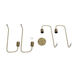 glo-201-0065-201_0065_7 GLOBOSTAR® MOORNA 201-0065 VINTAGE ΦΩΤΙΣΤΙΚΟ ΟΡΟΦΗΣ ΠΛΕΓΜΑ ΠΟΛΥΦΩΤΟ 4 X E27 IP20 ΧΡΥΣΟ ΜΕΤΑΛΛΟ - Μ50 X Π50 X Υ15CM