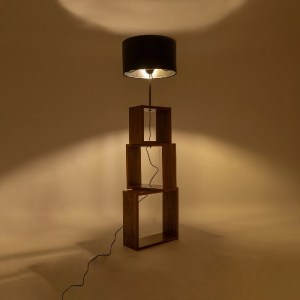 glo-201-0072-201_0072_2 GLOBOSTAR® LUMO 201-0072 ΜΟΝΤΕΡΝΟ ΕΠΙΔΑΠΕΔΙΟ ΦΩΤΙΣΤΙΚΟ ΜΟΝΟΦΩΤΟ 1 X E27 IP20 ΚΑΦΕ ΞΥΛΟ ΜΕ ΜΑΥΡΟ ΥΦΑΣΜΑ - Μ37 X Π37 X Υ155CM