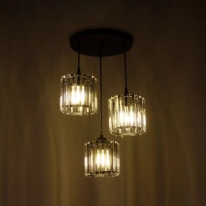 glo-201-0084-201_0084_2 GLOBOSTAR® FLAREX 201-0084 VINTAGE ΚΡΕΜΑΣΤΟ ΦΩΤΙΣΤΙΚΟ ΠΛΕΓΜΑ ΤΡΙΦΩΤΟ 3 X E27 IP20 ΜΑΥΡΟ ΜΕΤΑΛΛΟ ΜΕ ΔΙΑΦΑΝΟ ΚΡΥΣΤΑΛΛΟ - Μ33 X Π33 X Υ75CM