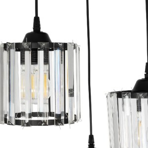 glo-201-0084-201_0084_7 GLOBOSTAR® FLAREX 201-0084 VINTAGE ΚΡΕΜΑΣΤΟ ΦΩΤΙΣΤΙΚΟ ΠΛΕΓΜΑ ΤΡΙΦΩΤΟ 3 X E27 IP20 ΜΑΥΡΟ ΜΕΤΑΛΛΟ ΜΕ ΔΙΑΦΑΝΟ ΚΡΥΣΤΑΛΛΟ - Μ33 X Π33 X Υ75CM