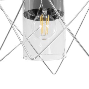 glo-202-0038-202_0038_8 GLOBOSTAR® PLEX 202-0038 ΜΟΝΤΕΡΝΟ ΚΡΕΜΑΣΤΟ ΦΩΤΙΣΤΙΚΟ ΠΛΕΓΜΑ ΜΟΝΟΦΩΤΟ 1 X E27 IP20 ΑΣΗΜΙ ΜΕΤΑΛΛΟ ΜΕ ΔΙΑΦΑΝΟ ΓΥΑΛΙ - Μ20 X Π20 X Υ70CM