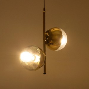 glo-202-0044-202_0044_2 GLOBOSTAR® CITY 202-0044 ΜΟΝΤΕΡΝΟ ΚΡΕΜΑΣΤΟ ΦΩΤΙΣΤΙΚΟ ΜΠΑΛΑ ΔΙΦΩΤΟ 2 X E27 IP20 ΧΡΥΣΟ ΜΕΤΑΛΛΟ ΜΕ ΔΙΑΦΑΝΟ ΓΥΑΛΙ - Μ40 X Π40 X Υ80CM