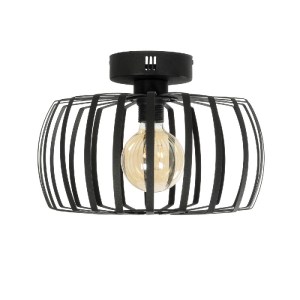 glo-202-0054-202_0054_3 GLOBOSTAR® STAR 202-0054 ΜΟΝΤΕΡΝΟ ΦΩΤΙΣΤΙΚΟ ΟΡΟΦΗΣ ΠΛΕΓΜΑ ΜΟΝΟΦΩΤΟ 1 X E27 IP20 ΜΑΥΡΟ ΜΕΤΑΛΛΟ - Μ40 X Π40 X Υ27CM