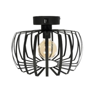 glo-202-0054-202_0054_5 GLOBOSTAR® STAR 202-0054 ΜΟΝΤΕΡΝΟ ΦΩΤΙΣΤΙΚΟ ΟΡΟΦΗΣ ΠΛΕΓΜΑ ΜΟΝΟΦΩΤΟ 1 X E27 IP20 ΜΑΥΡΟ ΜΕΤΑΛΛΟ - Μ40 X Π40 X Υ27CM