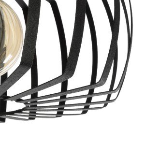 glo-202-0054-202_0054_8 GLOBOSTAR® STAR 202-0054 ΜΟΝΤΕΡΝΟ ΦΩΤΙΣΤΙΚΟ ΟΡΟΦΗΣ ΠΛΕΓΜΑ ΜΟΝΟΦΩΤΟ 1 X E27 IP20 ΜΑΥΡΟ ΜΕΤΑΛΛΟ - Μ40 X Π40 X Υ27CM