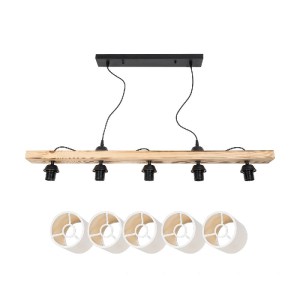 glo-203-0054-17b7ff_203_0054_9 GLOBOSTAR® CUP 203-0054 VINTAGE ΚΡΕΜΑΣΤΟ ΦΩΤΙΣΤΙΚΟ ΡΑΓΑ ΠΟΛΥΦΩΤΟ 5 X E27 IP20 ΚΑΡΥΔΙ ΞΥΛΟ 