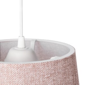 glo-203-0072-203_0072_8 GLOBOSTAR® CONEY 203-0072 ΜΟΝΤΕΡΝΟ ΚΡΕΜΑΣΤΟ ΦΩΤΙΣΤΙΚΟ ΚΑΠΕΛΟ ΜΟΝΟΦΩΤΟ 1 X E27 IP20 ΡΟΖ ΥΦΑΣΜΑ - Μ26 X Π26 X Υ93CM