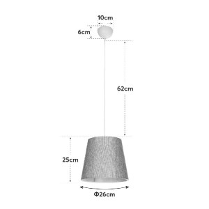 glo-203-0073-203_0073_11 GLOBOSTAR® CONEY 203-0073 ΜΟΝΤΕΡΝΟ ΚΡΕΜΑΣΤΟ ΦΩΤΙΣΤΙΚΟ ΚΑΠΕΛΟ ΜΟΝΟΦΩΤΟ 1 X E27 IP20 ΚΑΦΕ ΥΦΑΣΜΑ - Μ26 X Π26 X Υ25CM