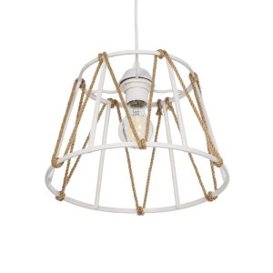 glo-203-0091-203_0091_5 GLOBOSTAR® JUTE 203-0091 ΜΟΝΤΕΡΝΟ ΚΡΕΜΑΣΤΟ ΦΩΤΙΣΤΙΚΟ ΣΧΟΙΝΙ ΜΟΝΟΦΩΤΟ 1 X E27 IP20 ΛΕΥΚΟ ΜΕΤΑΛΛΟ ΜΕ ΜΠΕΖ ΣΧΟΙΝΙ- Μ30 X Π30 X Υ75CM