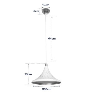 glo-203-0098-203_0098_10 GLOBOSTAR® MARBLE 203-0098 ΜΟΝΤΕΡΝΟ ΚΡΕΜΑΣΤΟ ΦΩΤΙΣΤΙΚΟ ΚΑΜΠΑΝΑ ΜΟΝΟΦΩΤΟ 1 X E27 IP20 ΛΕΥΚΟ & ΧΡΥΣΟ ΠΛΑΣΤΙΚΟ - Μ30 X Π30 X Υ20CM