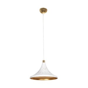 glo-203-0098-203_0098_3 GLOBOSTAR® MARBLE 203-0098 ΜΟΝΤΕΡΝΟ ΚΡΕΜΑΣΤΟ ΦΩΤΙΣΤΙΚΟ ΚΑΜΠΑΝΑ ΜΟΝΟΦΩΤΟ 1 X E27 IP20 ΛΕΥΚΟ & ΧΡΥΣΟ ΠΛΑΣΤΙΚΟ - Μ30 X Π30 X Υ20CM