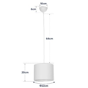 glo-203-0106-203_0106_11 GLOBOSTAR® BLAZE 203-0106 ΜΟΝΤΕΡΝΟ ΚΡΕΜΑΣΤΟ ΦΩΤΙΣΤΙΚΟ ΚΑΠΕΛΟ ΜΟΝΟΦΩΤΟ 1 X E27 IP20 ΜΠΕΖ ΥΦΑΣΜΑ - Μ22 X Π22 X Υ20CM