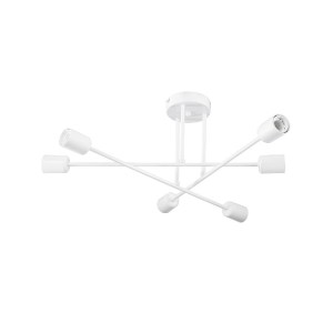 glo-203-0113-203_0113_0 GLOBOSTAR® SPIDI 203-0113 ΜΟΝΤΕΡΝΟ ΦΩΤΙΣΤΙΚΟ ΟΡΟΦΗΣ ΠΛΕΓΜΑ ΠΟΛΥΦΩΤΟ 6 X E27 IP20 ΛΕΥΚΟ ΜΕΤ
