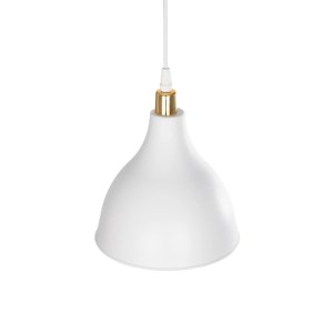 glo-203-0125-203_0125_6 GLOBOSTAR® RADE 203-0125 ΜΟΝΤΕΡΝΟ ΚΡΕΜΑΣΤΟ ΦΩΤΙΣΤΙΚΟ ΚΑΜΠΑΝΑ ΜΟΝΟΦΩΤΟ 1 X E27 IP20 ΛΕΥΚΟ ΜΕ ΧΡΥΣΟ ΠΛΑΣΤΙΚΟ - Μ17.5 X Π17.5 X Υ56CM