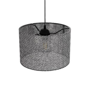 glo-203-0136-203_0136_6 GLOBOSTAR® CLAIRIE 203-0136 ΜΟΝΤΕΡΝΟ ΚΡΕΜΑΣΤΟ ΦΩΤΙΣΤΙΚΟ ΚΑΠΕΛΟ ΜΟΝΟΦΩΤΟ 1 X E27 IP20 ΜΑΥΡΟ ΥΦΑΣΜΑ - Μ30 X Π30 X Υ93CM