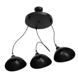 glo-203-0144-203_0144_9 GLOBOSTAR® RIVE 203-0144 ΜΟΝΤΕΡΝΟ ΚΡΕΜΑΣΤΟ ΦΩΤΙΣΤΙΚΟ ΚΑΜΠΑΝΑ ΤΡΙΦΩΤΟ 3 X E27 IP20 ΜΑΥΡΟ ΜΕ ΧΡΥΣΟ ΠΛΑΣΤΙΚΟ - Μ45 X Π45 X Υ80CM