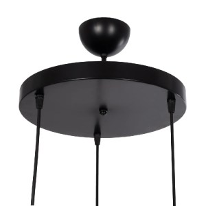 glo-203-0146-203_0146_8 GLOBOSTAR® ΗUT 203-0146 ΜΟΝΤΕΡΝΟ ΚΡΕΜΑΣΤΟ ΦΩΤΙΣΤΙΚΟ ΚΑΜΠΑΝΑ ΤΡΙΦΩΤΟ 3 X E27 IP20 ΜΑΥΡΟ ΜΕ ΧΡΥΣΟ ΠΛΑΣΤΙΚΟ - Μ40 X Π40 X Υ76CM