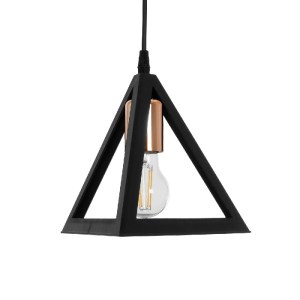 glo-203-0161-203_0161_4 GLOBOSTAR® TRIANGLE 203-0161 ΜΟΝΤΕΡΝΟ ΚΡΕΜΑΣΤΟ ΦΩΤΙΣΤΙΚΟ ΚΑΜΠΑΝΑ ΜΟΝΟΦΩΤΟ 1 X E27 IP20 ΜΑΥΡΟ ΜΕ ΧΡΥΣΟ ΠΛΑΣΤΙΚΟ - Μ24 X Π24 X Υ86CM