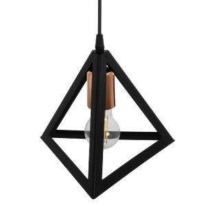 glo-203-0161-203_0161_6 GLOBOSTAR® TRIANGLE 203-0161 ΜΟΝΤΕΡΝΟ ΚΡΕΜΑΣΤΟ ΦΩΤΙΣΤΙΚΟ ΚΑΜΠΑΝΑ ΜΟΝΟΦΩΤΟ 1 X E27 IP20 ΜΑΥΡΟ ΜΕ ΧΡΥΣΟ ΠΛΑΣΤΙΚΟ - Μ24 X Π24 X Υ86CM