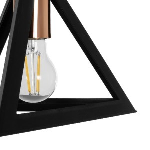 glo-203-0161-203_0161_7 GLOBOSTAR® TRIANGLE 203-0161 ΜΟΝΤΕΡΝΟ ΚΡΕΜΑΣΤΟ ΦΩΤΙΣΤΙΚΟ ΚΑΜΠΑΝΑ ΜΟΝΟΦΩΤΟ 1 X E27 IP20 ΜΑΥΡΟ ΜΕ ΧΡΥΣΟ ΠΛΑΣΤΙΚΟ - Μ24 X Π24 X Υ86CM
