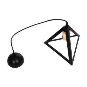 glo-203-0161-203_0161_9 GLOBOSTAR® TRIANGLE 203-0161 ΜΟΝΤΕΡΝΟ ΚΡΕΜΑΣΤΟ ΦΩΤΙΣΤΙΚΟ ΚΑΜΠΑΝΑ ΜΟΝΟΦΩΤΟ 1 X E27 IP20 ΜΑΥΡΟ ΜΕ ΧΡΥΣΟ ΠΛΑΣΤΙΚΟ - Μ24 X Π24 X Υ86CM