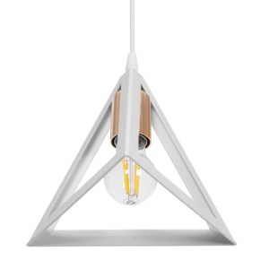 glo-203-0165-203_0165_5 GLOBOSTAR® TRIANGLE 203-0165 ΜΟΝΤΕΡΝΟ ΚΡΕΜΑΣΤΟ ΦΩΤΙΣΤΙΚΟ ΚΑΜΠΑΝΑ ΜΟΝΟΦΩΤΟ 1 X E27 IP20 ΛΕΥΚΟ ΜΕ ΧΡΥΣΟ ΠΛΑΣΤΙΚΟ - Μ24 X Π24 X Υ56CM
