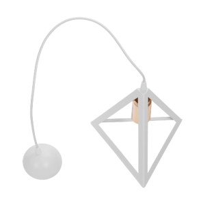 glo-203-0165-203_0165_9 GLOBOSTAR® TRIANGLE 203-0165 ΜΟΝΤΕΡΝΟ ΚΡΕΜΑΣΤΟ ΦΩΤΙΣΤΙΚΟ ΚΑΜΠΑΝΑ ΜΟΝΟΦΩΤΟ 1 X E27 IP20 ΛΕΥΚΟ ΜΕ ΧΡΥΣΟ ΠΛΑΣΤΙΚΟ - Μ24 X Π24 X Υ56CM