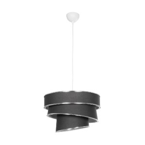 glo-203-0167-203_0167_3 GLOBOSTAR® SIERA 203-0167 ΜΟΝΤΕΡΝΟ ΚΡΕΜΑΣΤΟ ΦΩΤΙΣΤΙΚΟ ΚΑΠΕΛΟ ΜΟΝΟΦΩΤΟ 1 X E27 IP20 ΓΚΡΙ ΥΦΑΣΜΑ ΜΕ ΑΣΗΜΙ ΛΕΠΤΟΜΕΡΕΙΑ - Μ38 X Π38 X Υ95CM